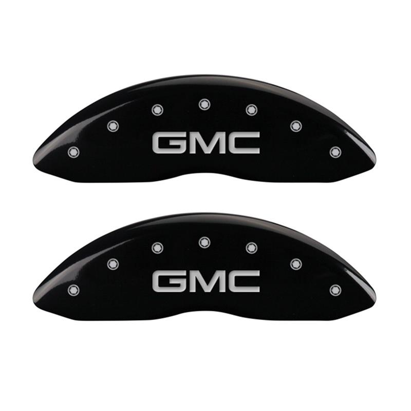 MGP 2 Caliper Covers Engraved Front GMC Black Finish Silver Characters 2008 GMC Canyon thumbnail 2