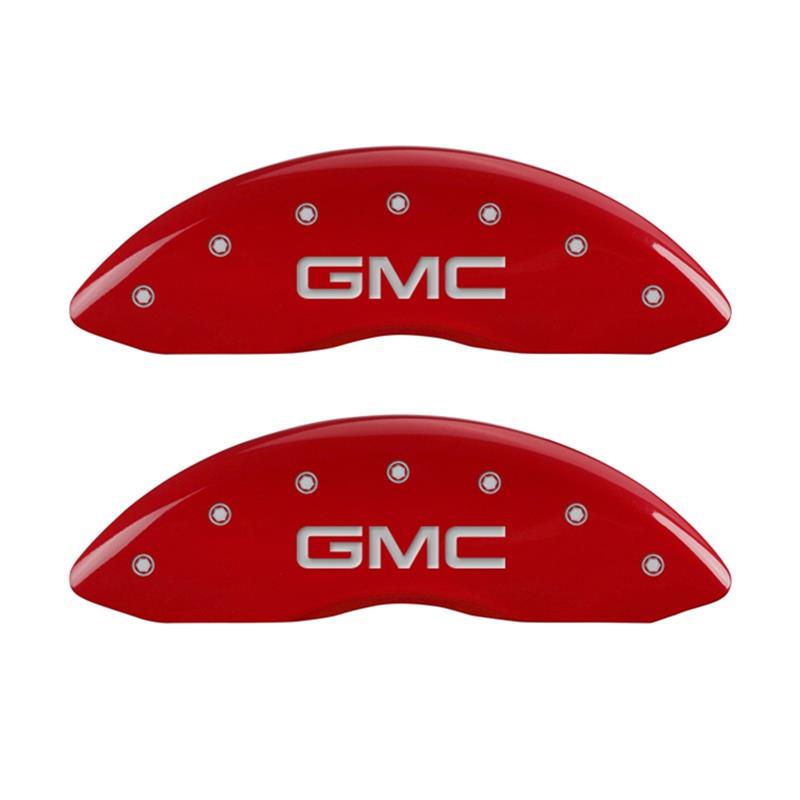 MGP 2 Caliper Covers Engraved Front GMC Red Finish Silver Characters 2008 GMC Canyon thumbnail 2