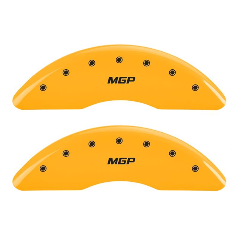 MGP 2 Caliper Covers Engraved Front MGP Yellow Finish Black Characters 2004 GMC Canyon thumbnail 2