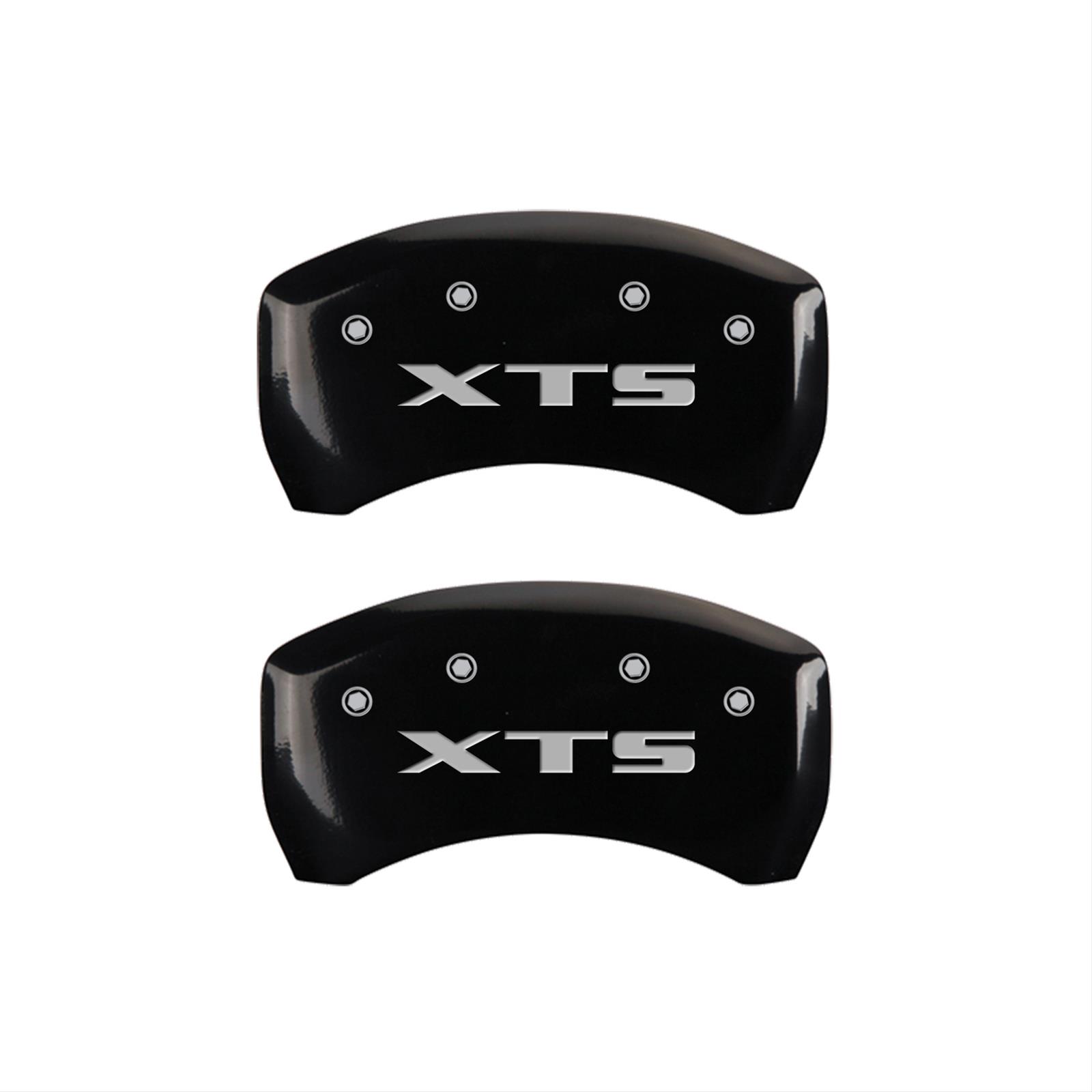 MGP 4 Caliper Covers Engraved Front Cadillac Engraved Rear XTS Black finish silver ch thumbnail 2