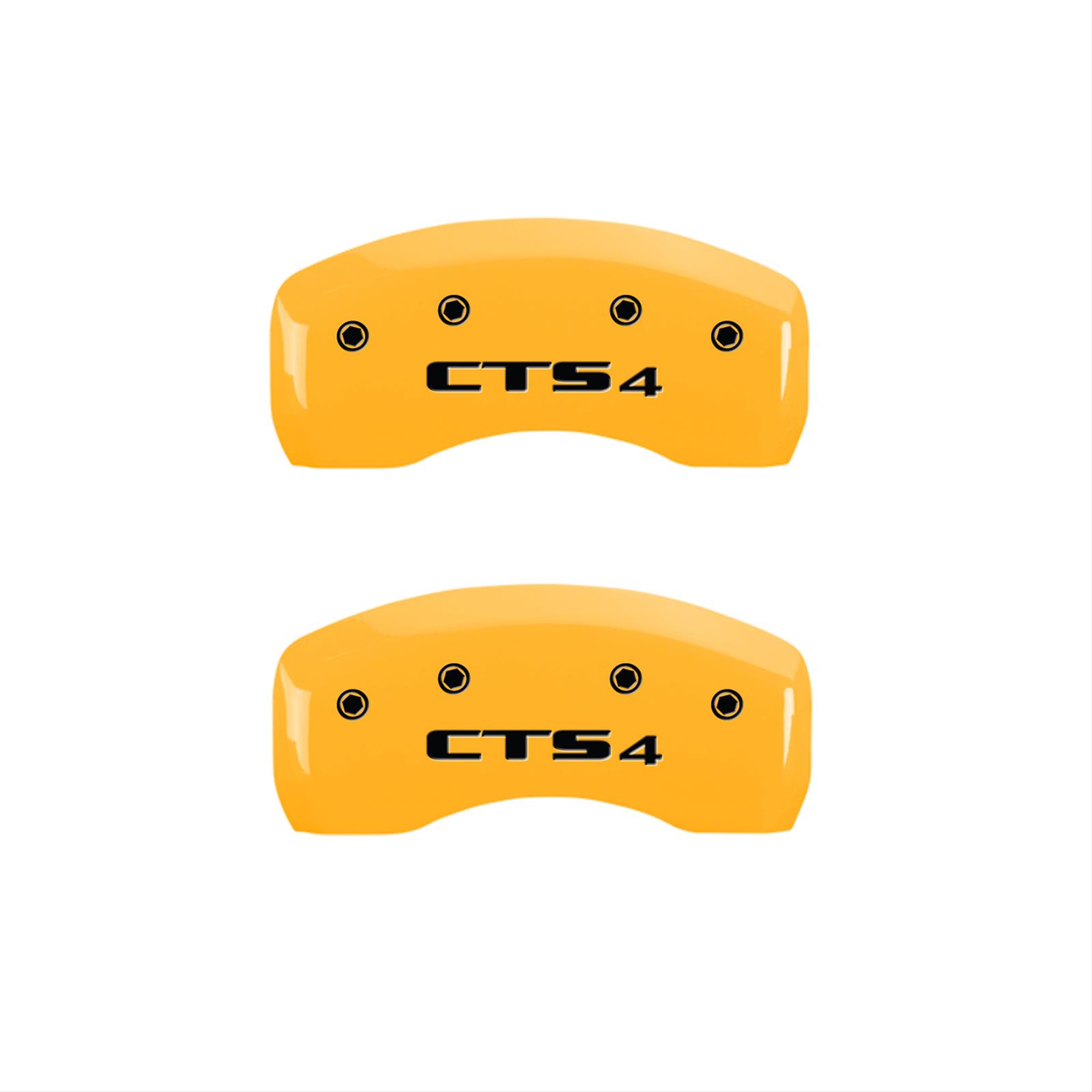 MGP 4 Caliper Covers Engraved Front Cadillac Rear CTS4 Yellow Finish Black Char 2005 Cadillac CTS thumbnail 2