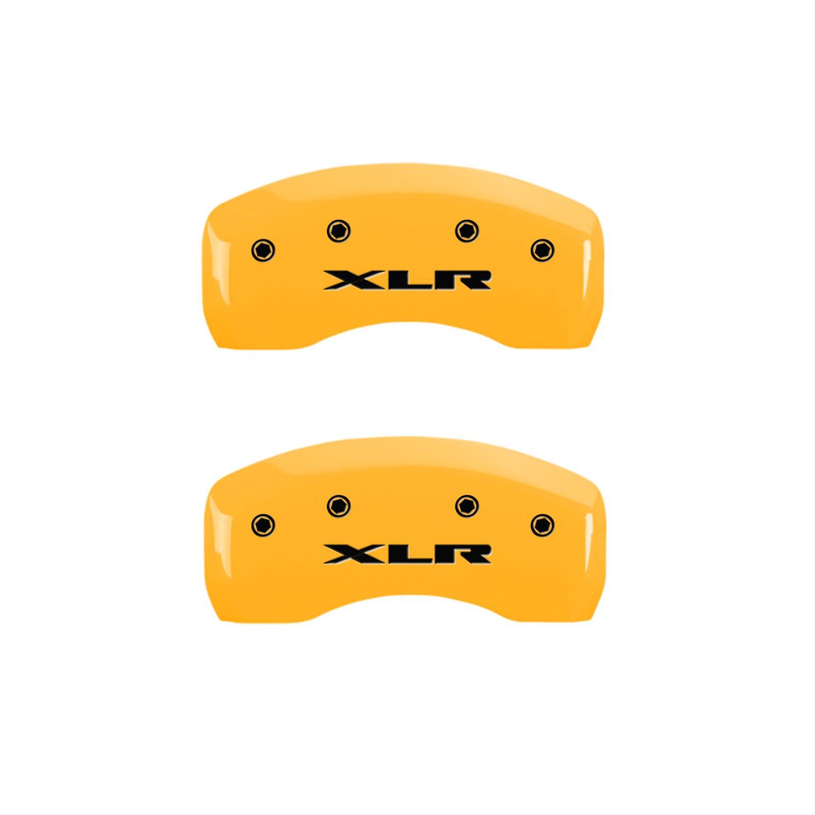 MGP 4 Caliper Covers Engraved Front Cadillac Rear XLR Yellow Finish Black Char 2004 Cadillac CTS thumbnail 2