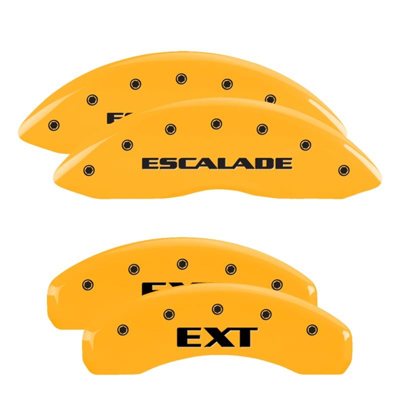 MGP 4 Caliper Covers Engraved Fr Escalade Rear EXT Yellow Finish Blk Char 2003 Cadillac Escalade ESV thumbnail 3