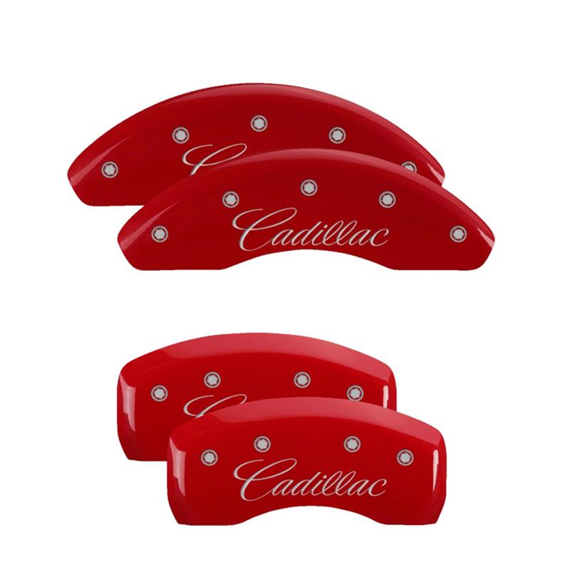 MGP Caliper Covers - Brake for 2014 ELR 35021SCLCRD Set Of 4 Classic Covers, Red Powder Coat Finish