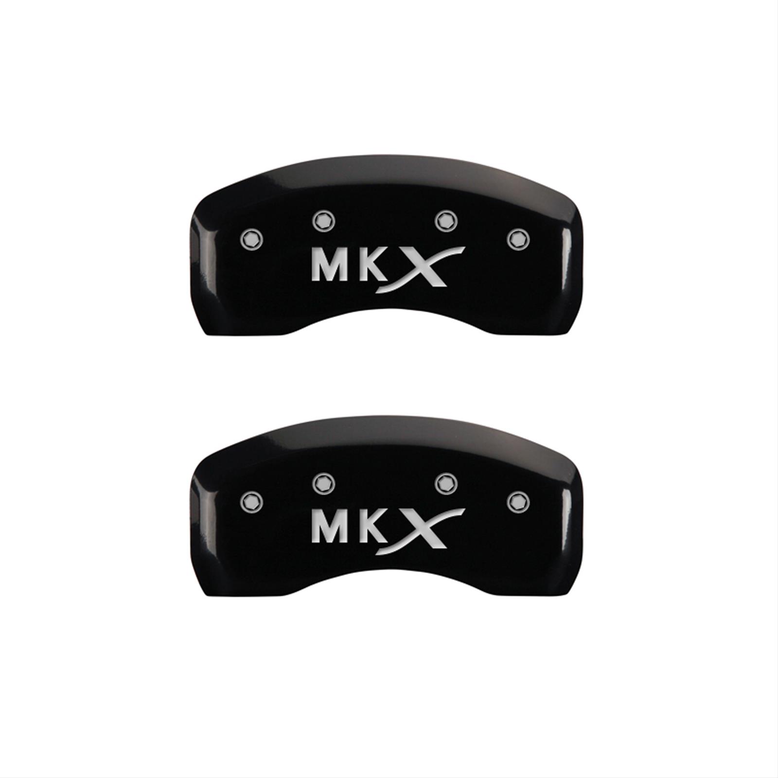 MGP 4 Caliper Covers Engraved Front Lincoln Engraved Rear MKX Black finish silver ch thumbnail 2
