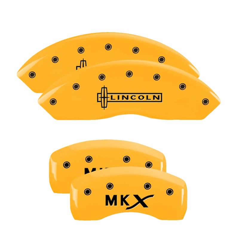 MGP 4 Caliper Covers Engraved Front Lincoln Rear MKX Yellow Finish Black Char 2010 Lincoln MKX thumbnail 3