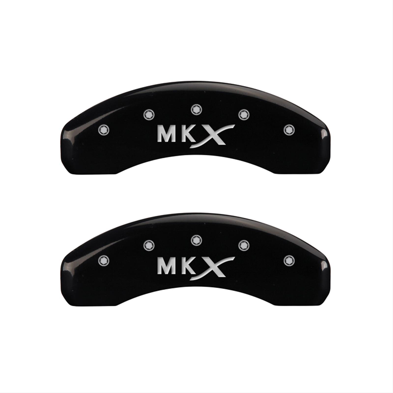 MGP 4 Caliper Covers Engraved Front Lincoln Engraved Rear MKX Black finish silver ch thumbnail 2