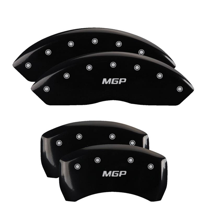 MGP 4 Caliper Covers Engraved Front & Rear MGP Black finish silver ch thumbnail 3