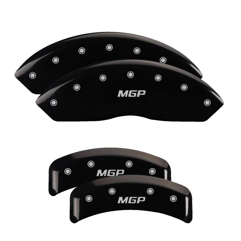 MGP 4 Caliper Covers Engraved Front & Rear MGP Black finish silver ch thumbnail 3