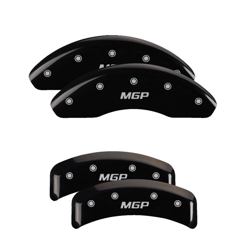 MGP 4 Caliper Covers Engraved Front & Rear MGP Black finish silver ch thumbnail 3