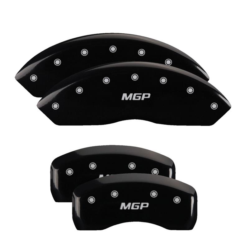 MGP 4 Caliper Covers Engraved Front & Rear MGP Black finish silver ch thumbnail 3