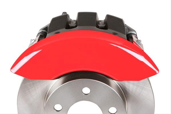 MGP 4 Caliper Covers Engraved Front Gen 5/Camaro Engraved Rear Gen 5/Z28 Red finish silver ch thumbnail 4