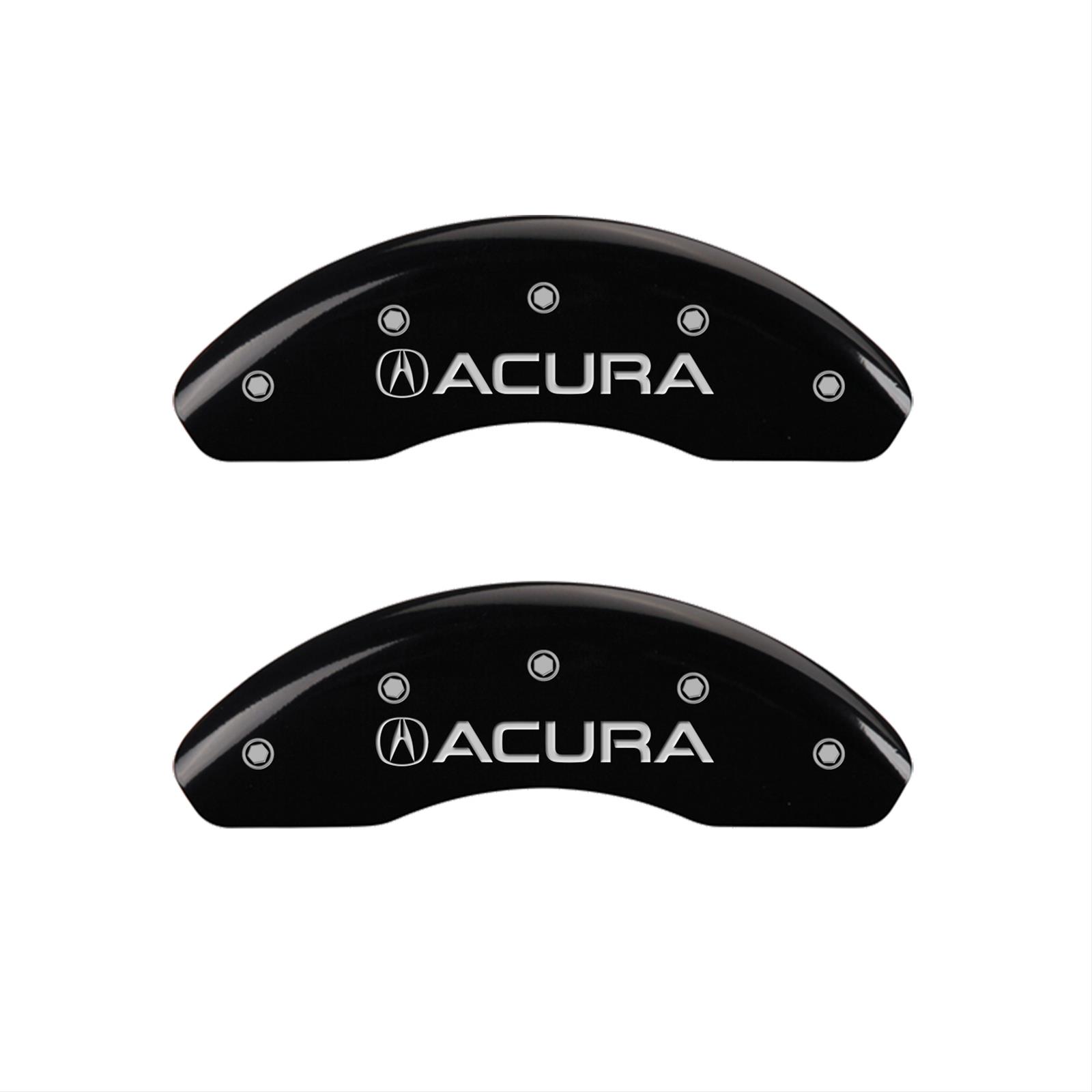 MGP 4 Caliper Covers Engraved Front Acura Engraved Rear TSX Black finish silver ch thumbnail 2