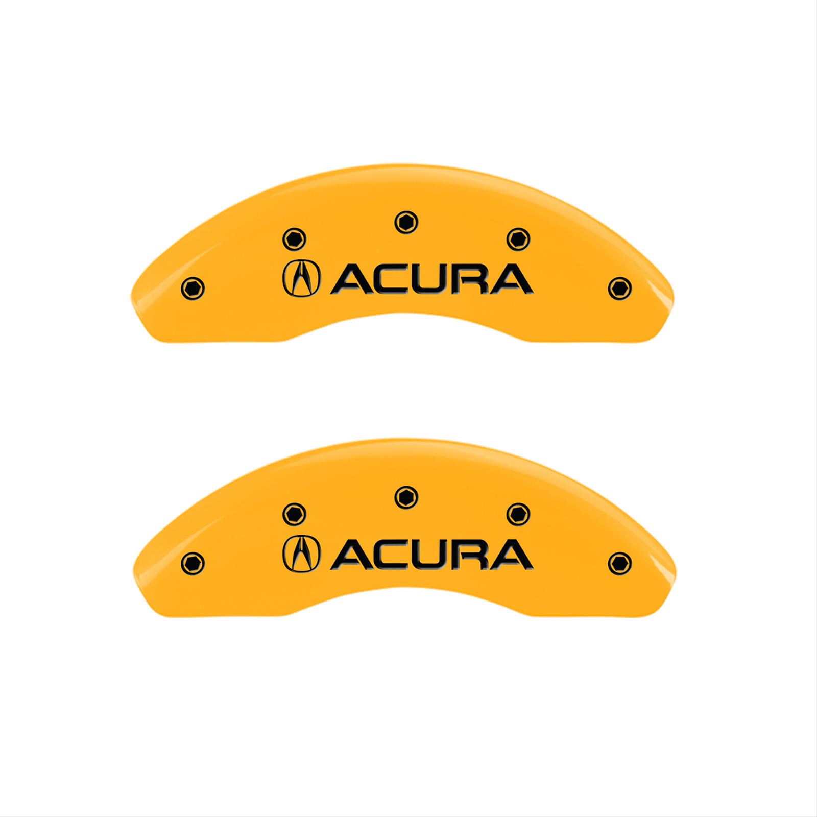 MGP 4 Caliper Covers Engraved Front Acura Rear NSX Yellow Finish Black Char 2005 Acura NSX thumbnail 2