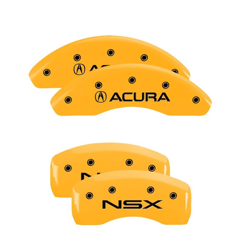 MGP 4 Caliper Covers Engraved Front Acura Rear NSX Yellow Finish Black Char 2005 Acura NSX thumbnail 3