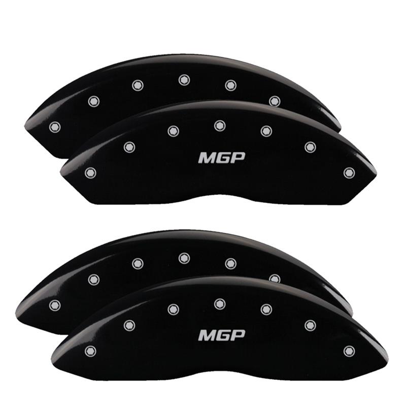 MGP 4 Caliper Covers Engraved Front & Rear MGP Black finish silver ch thumbnail 3