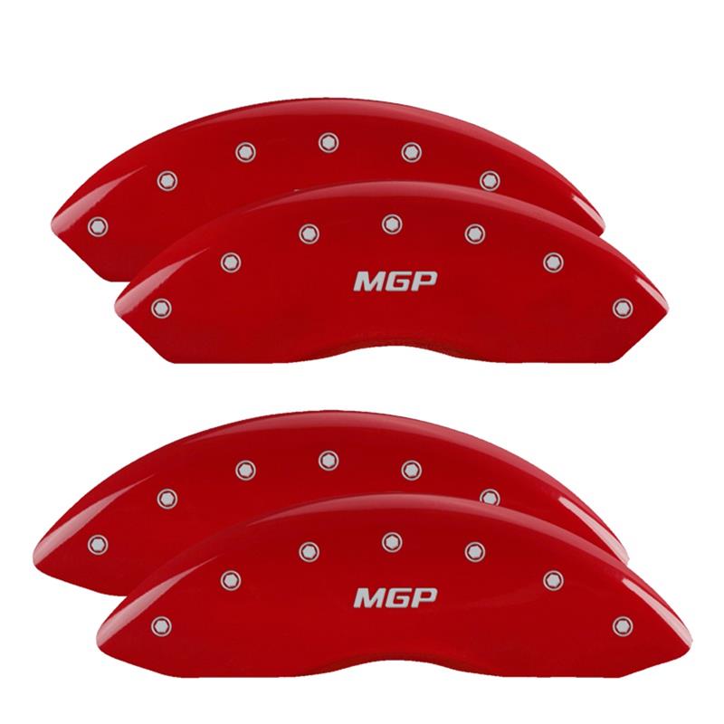 MGP 4 Caliper Covers Engraved Front & Rear MGP Red finish silver ch thumbnail 3