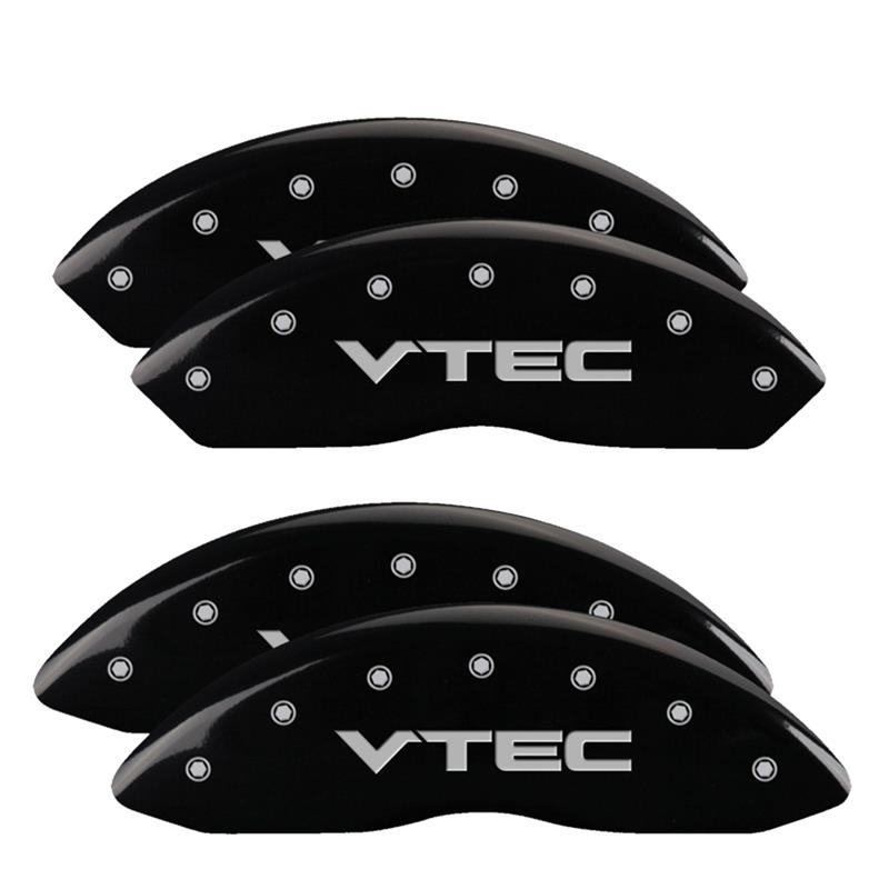 MGP 4 Caliper Covers Engraved Front & Rear Vtech Black finish silver ch thumbnail 3