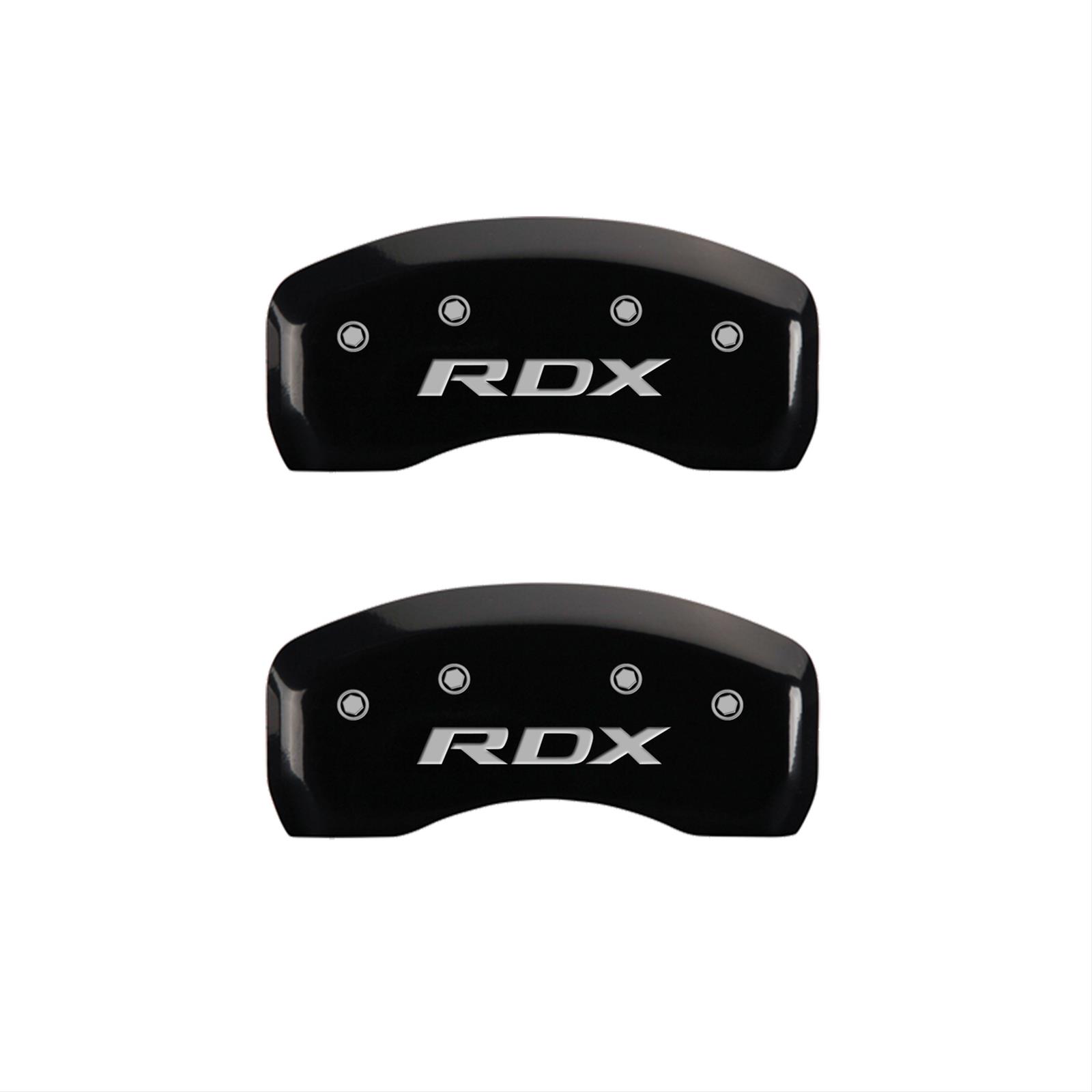 MGP 4 Caliper Covers Engraved Front Acura Engraved Rear RDX Black finish silver ch thumbnail 2