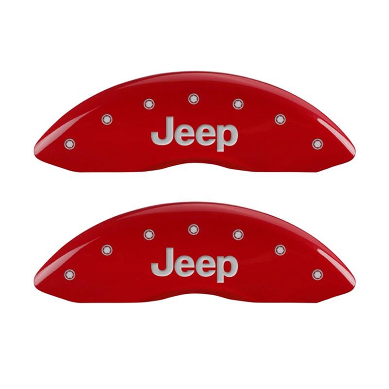 MGP Caliper Covers - Brake Pad for 2008-2019 COMPASS, 2008-2017 PATRIOT 42011FCUSDF Front Set 2 Covers, Engraved Front: Custom Graphics, Designated Finish.