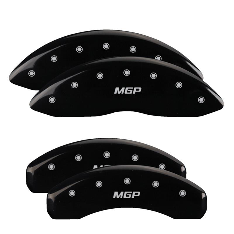 MGP 4 Caliper Covers Engraved Front & Rear MGP Black finish silver ch thumbnail 3