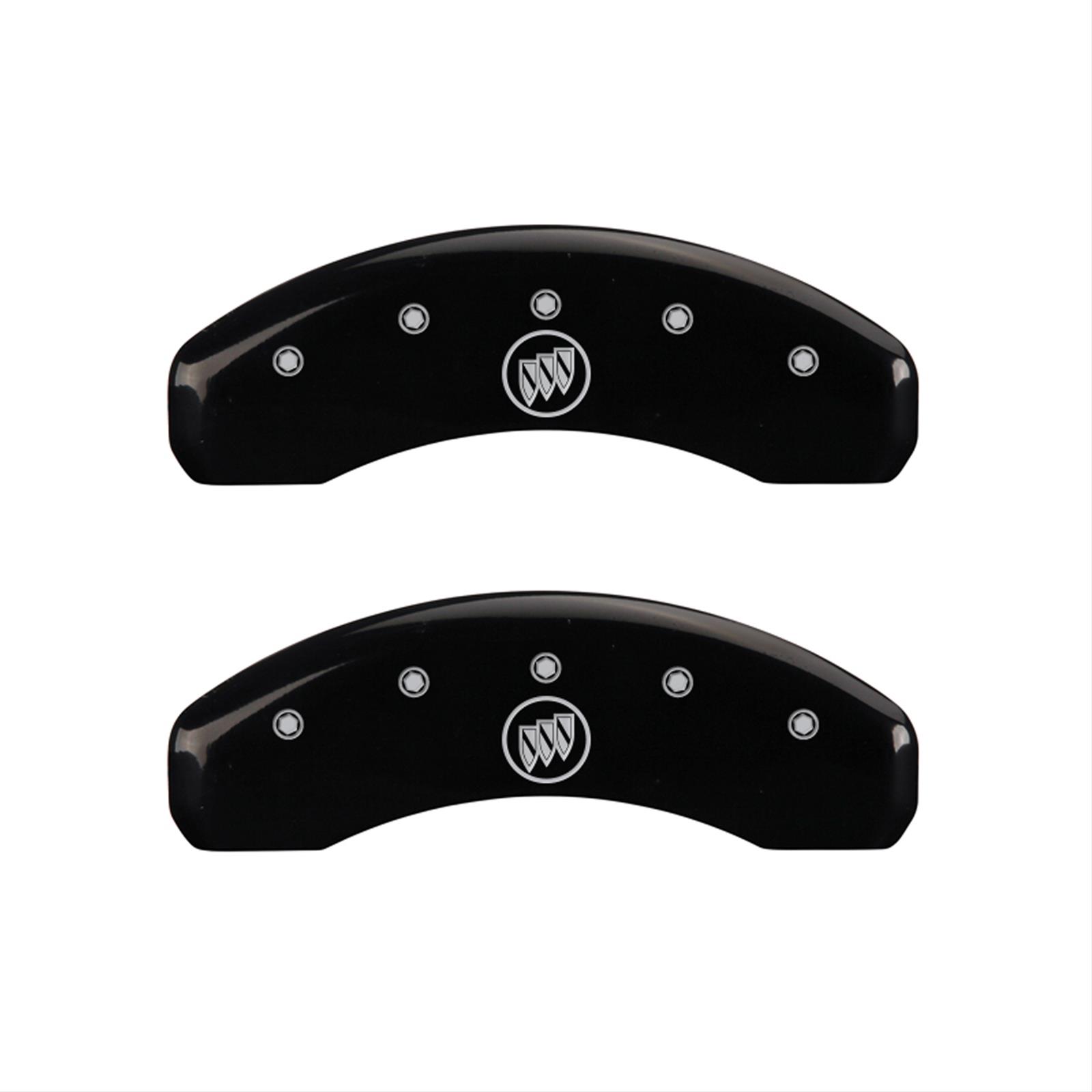 MGP 4 Caliper Covers Engraved Front Buick Engraved Rear Buick Shield Black finish silver ch thumbnail 2