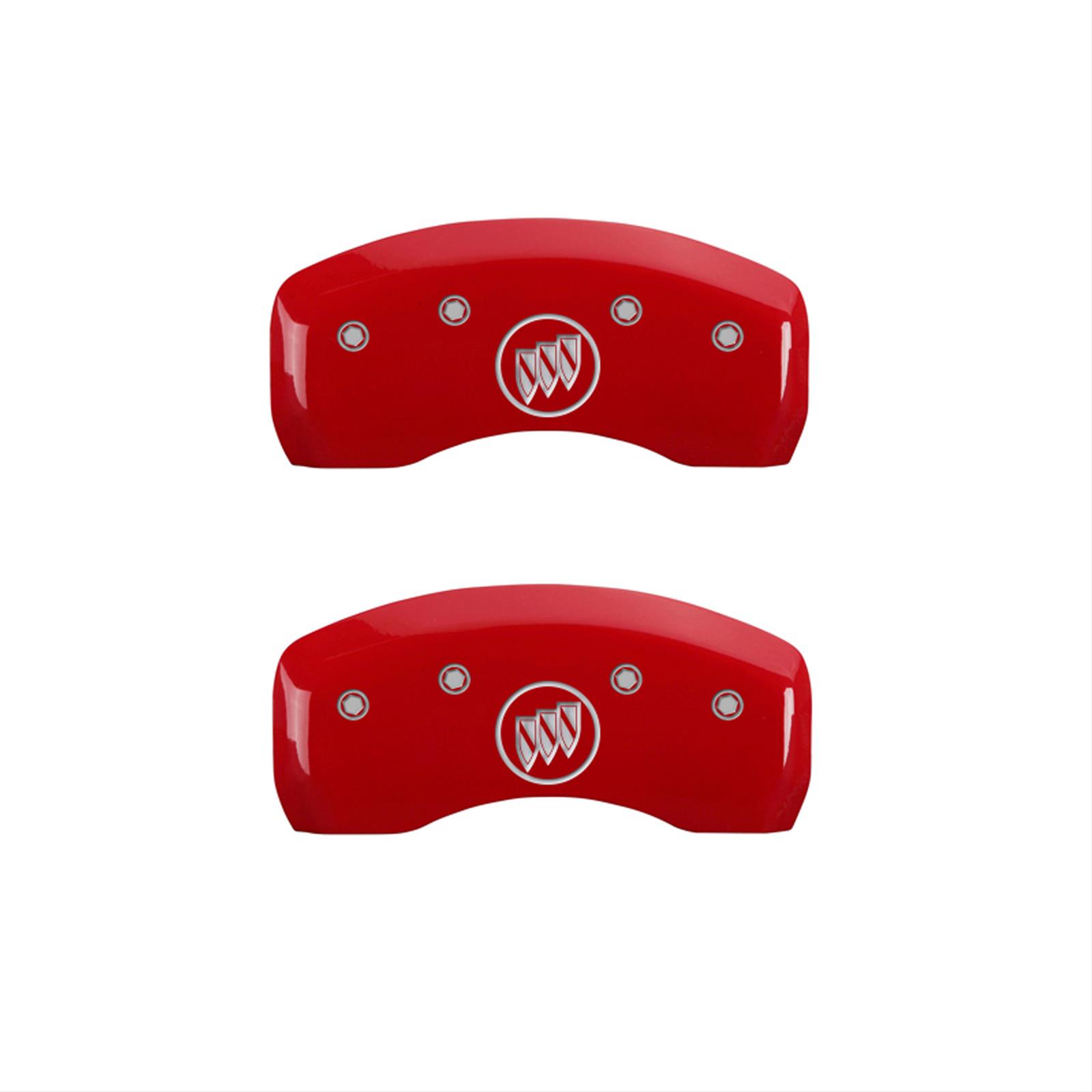 MGP 4 Caliper Covers Engraved Front Buick Rear Red Finish Silver Char 2017 Buick Cascada thumbnail 2