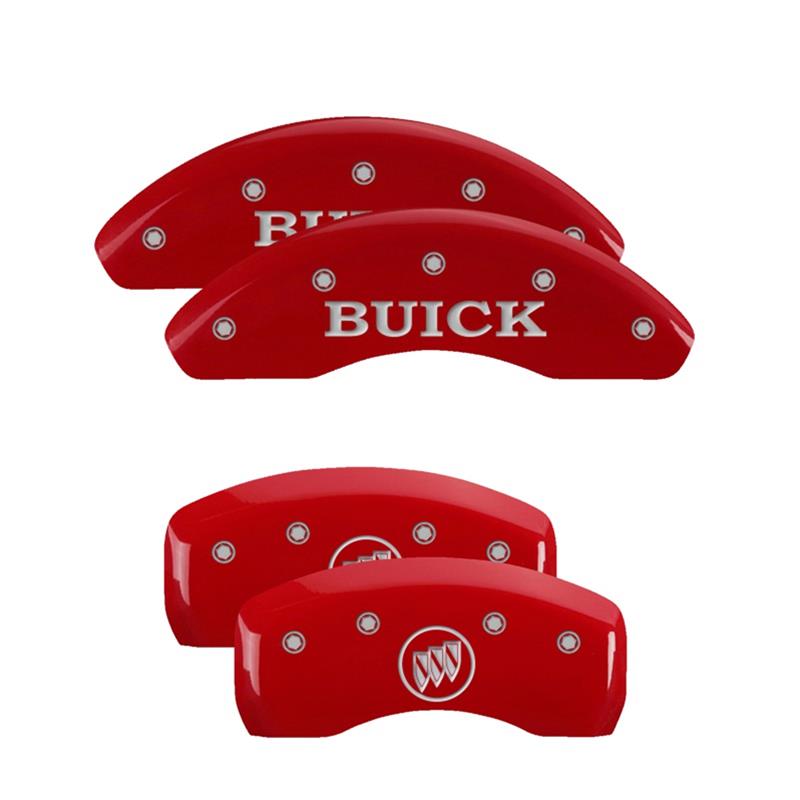 MGP 4 Caliper Covers Engraved Front Buick Rear Red Finish Silver Char 2017 Buick Cascada thumbnail 3
