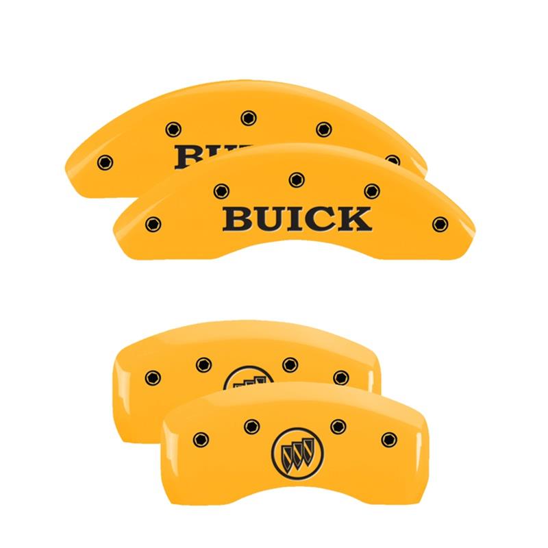 MGP 4 Caliper Covers Engraved Front Buick Rear Yellow Finish Black Char 2017 Buick Cascada thumbnail 3