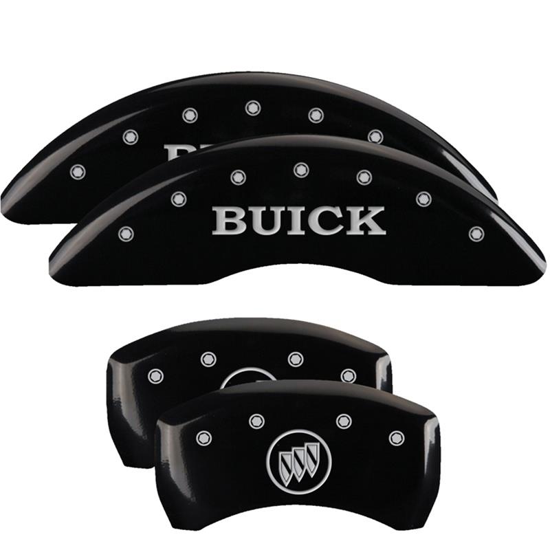 MGP 4 Caliper Covers Engraved Front Buick Rear Black Finish Silver Char 2016 Buick Regal thumbnail 3