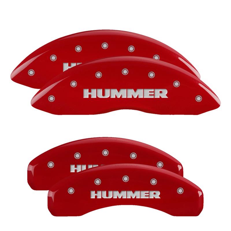 MGP Caliper Covers - Brake Pad for 2003-2009 H2 52002SCUSDF Set Of 4 Covers, Engraved Front And Rear: Custom Graphics, Designated Finish.