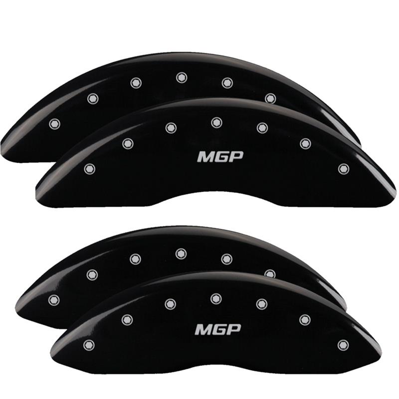 MGP 4 Caliper Covers Engraved Front & Rear MGP Black finish silver ch thumbnail 3