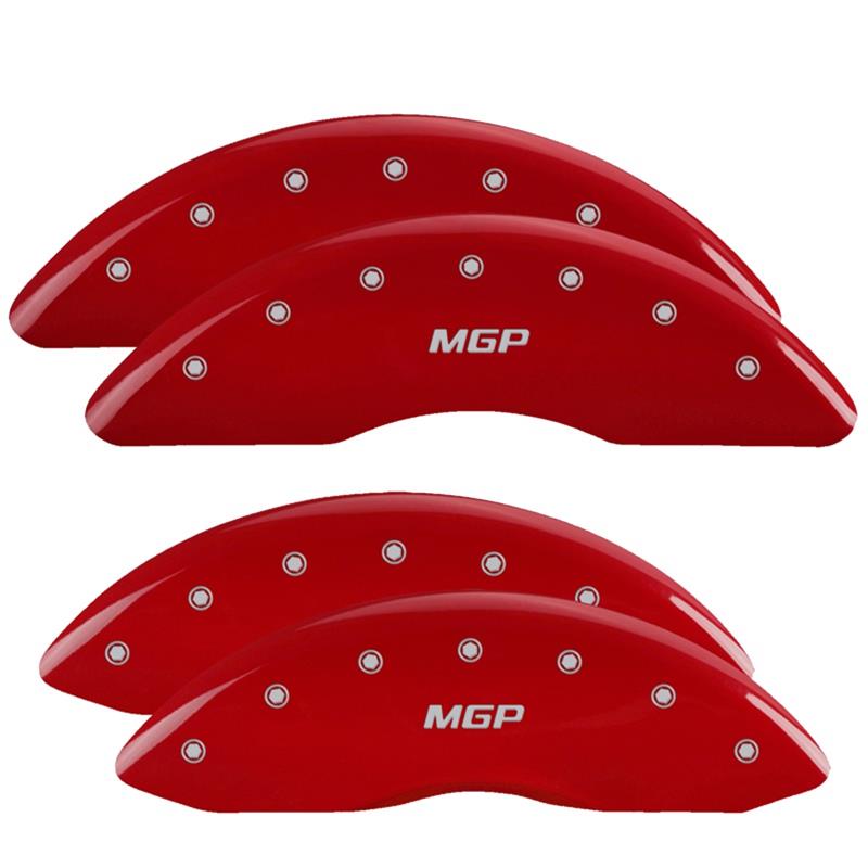 MGP 4 Caliper Covers Engraved Front & Rear MGP Red finish silver ch thumbnail 3