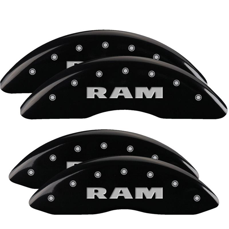 MGP 4 Caliper Covers Engraved Front & Rear RAM Black finish silver ch thumbnail 3