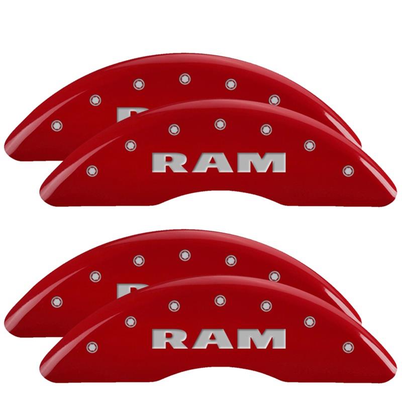 MGP 2019+ Ram 2500/3500 4 Caliper Covers Front & Rear - Red Finish W/MGP Logo