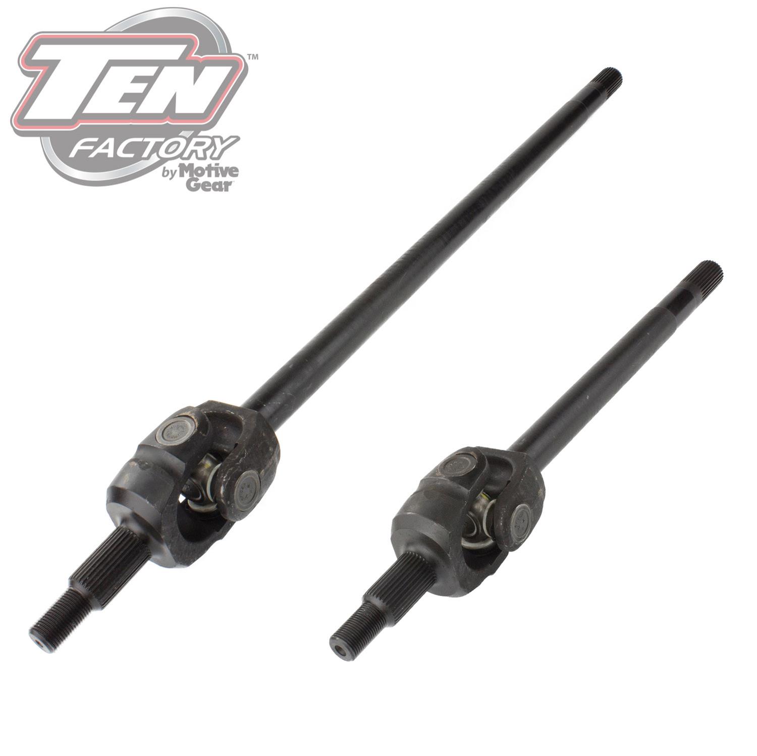 Motive Gear Ten Factory Axle Shafts for 2007-2018 WRANGLER - MG22154 Shafts, Factory, Front Inner and Outer, 4340 Chromoly, 30-spline, 25.378 in./40.429 in. Length, Kit