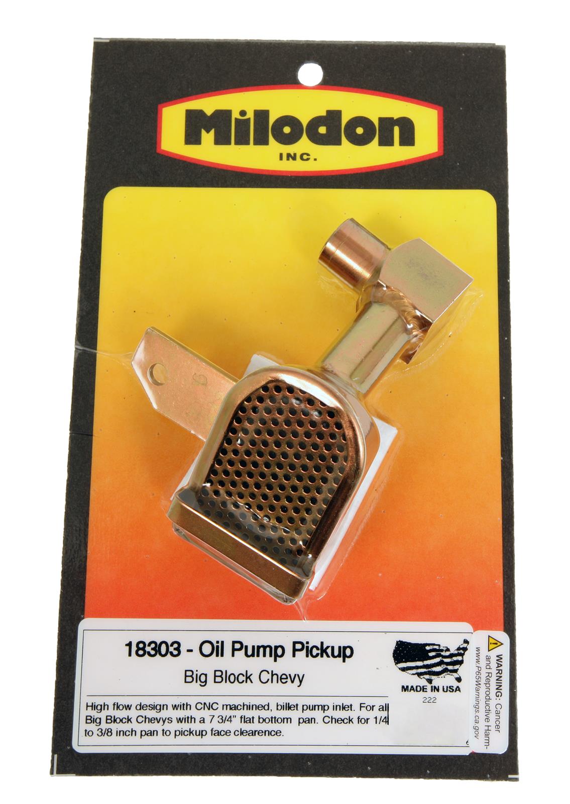 Milodon 18303 Milodon Oil Pump Pickups Summit Racing
