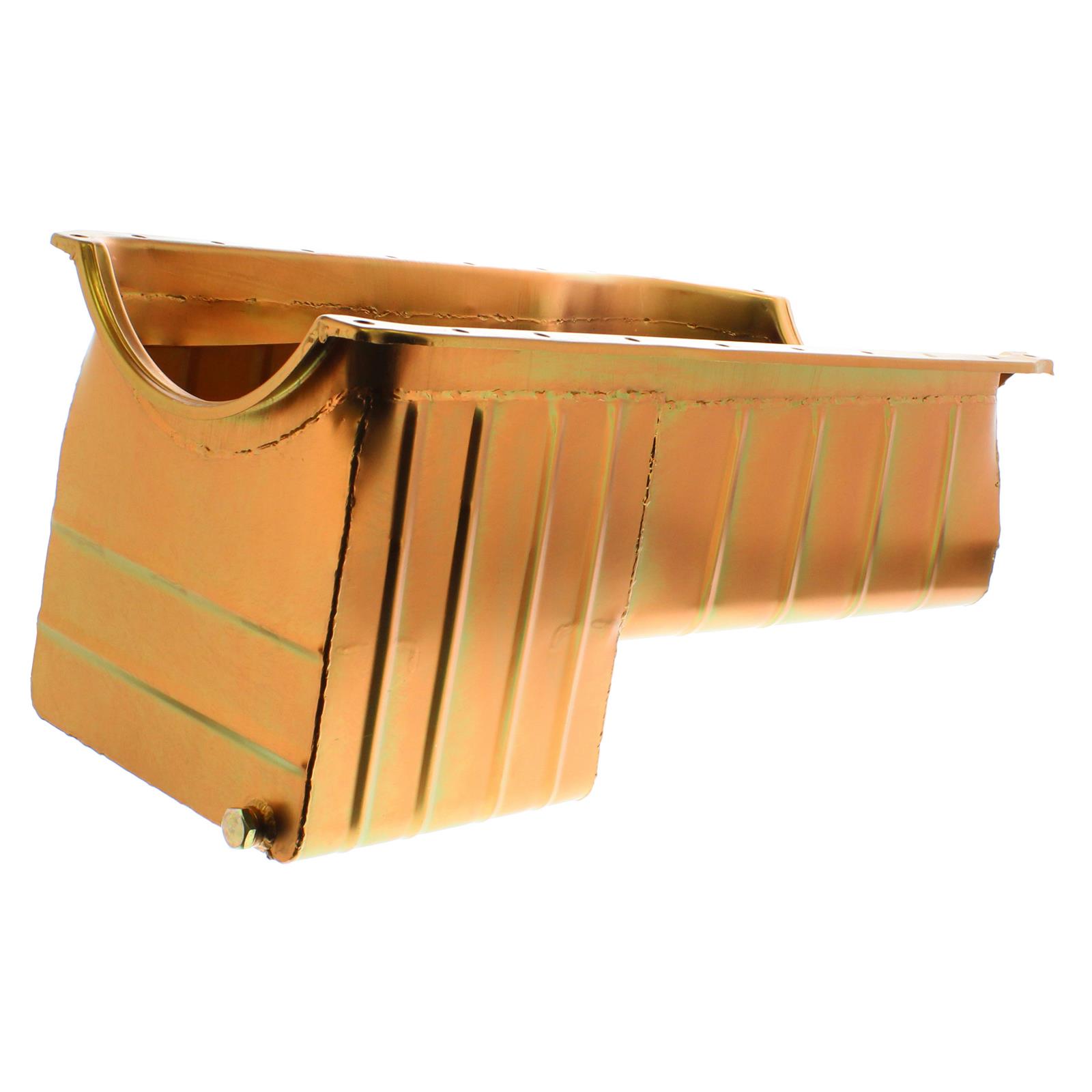 Milodon 4x4 Truck and Off-Road Oil Pans 30520 Pan, Steel, Gold Iridite, 8 qt., Ford, 351/400, Each thumbnail 3