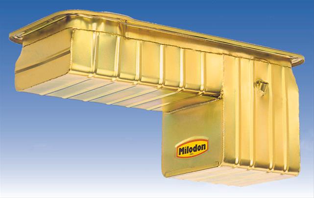 Milodon 4x4 Truck and Off-Road Oil Pans 30550 Pan, Steel, Gold Iridite, 8 qt., Ford, Big Block, FE, 390/427/428, Pickup, Truck, Each thumbnail 4