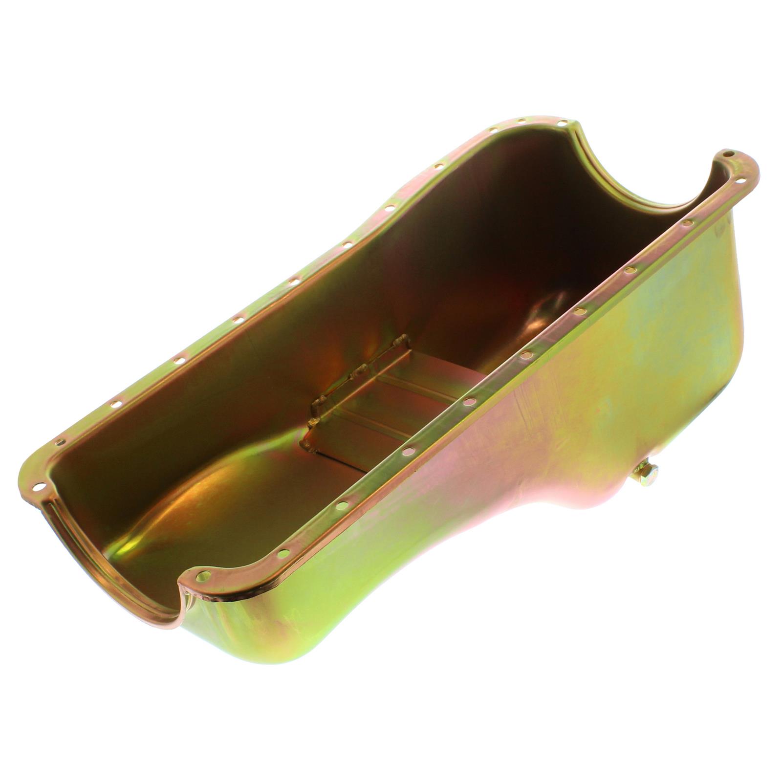 Milodon Stock Replacement Oil Pans 30745 Pan, Steel, Gold Iridite, 5 qt., Ford, 429/460, Each thumbnail 2