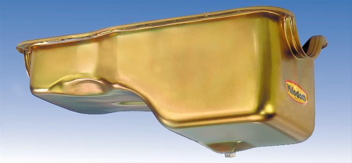 Milodon Stock Replacement Oil Pans 30745 Pan, Steel, Gold Iridite, 5 qt., Ford, 429/460, Each thumbnail 4