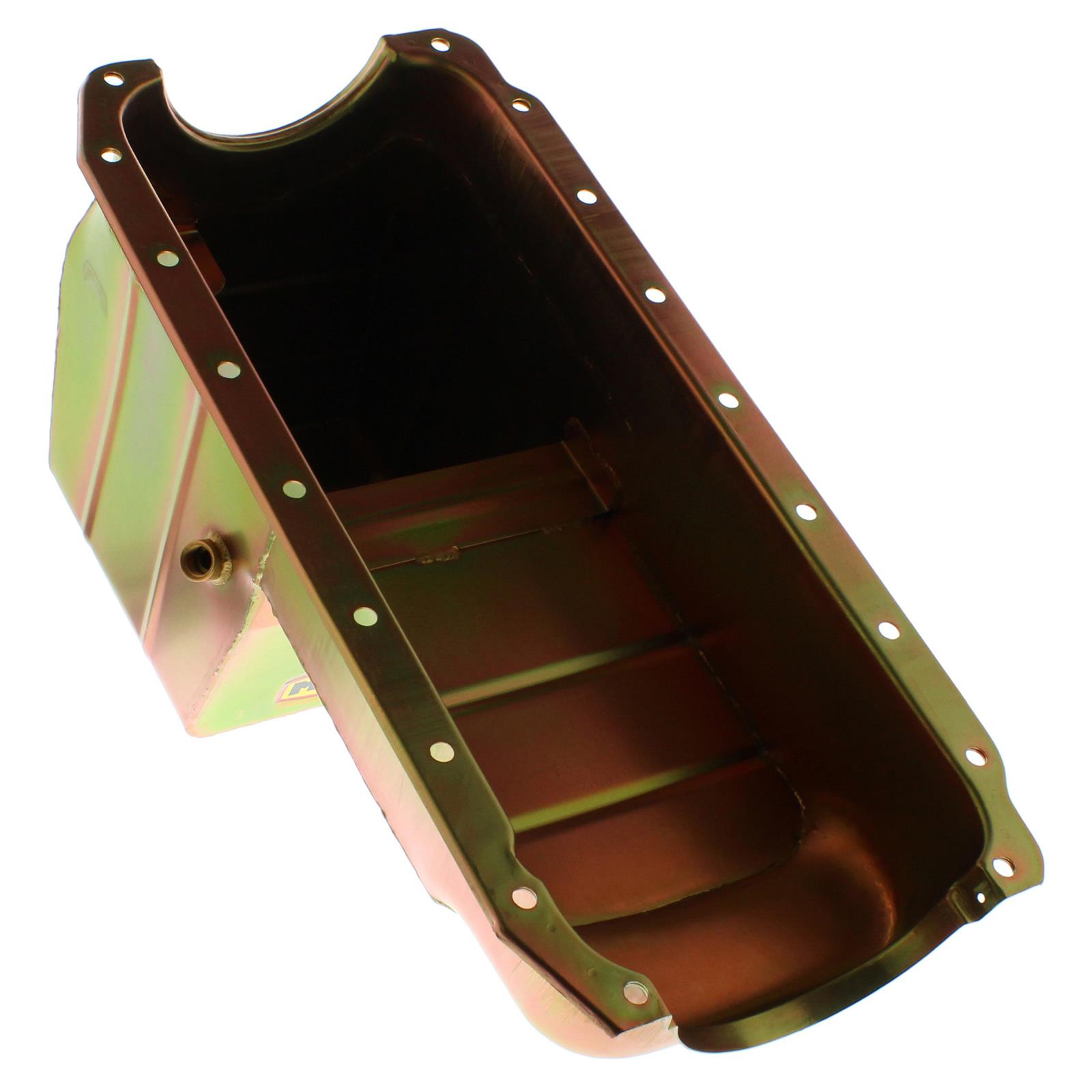 Milodon 4x4 Truck and Off-Road Oil Pans 30985 Pan, Steel, Gold Iridite, 8 qt., Mopar, Magnum Small Block, 360, Ram Pickups, Each