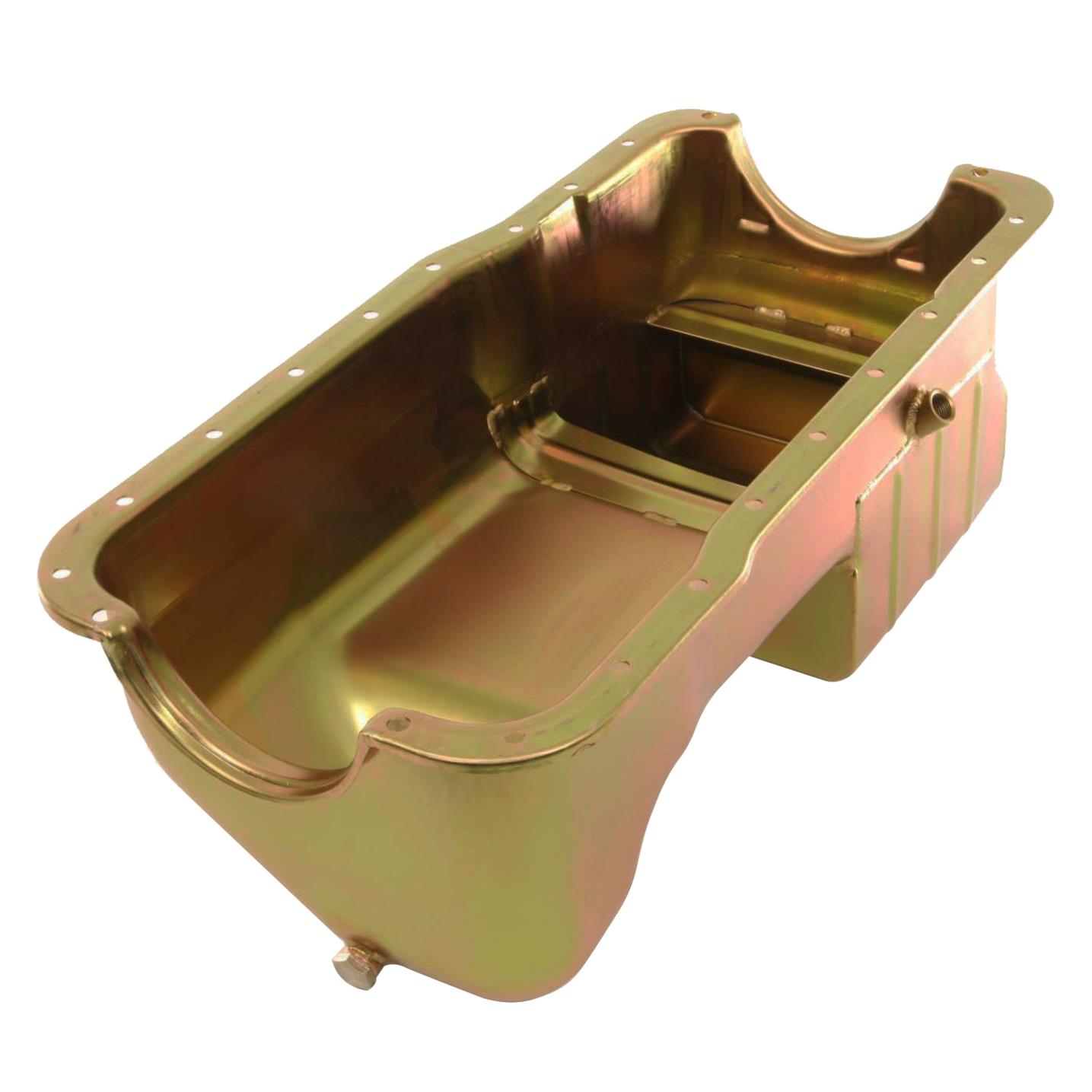 Gold Zinc Plated Street and Strip Oil Pan for Ford 351W Milodon 31126 Steel