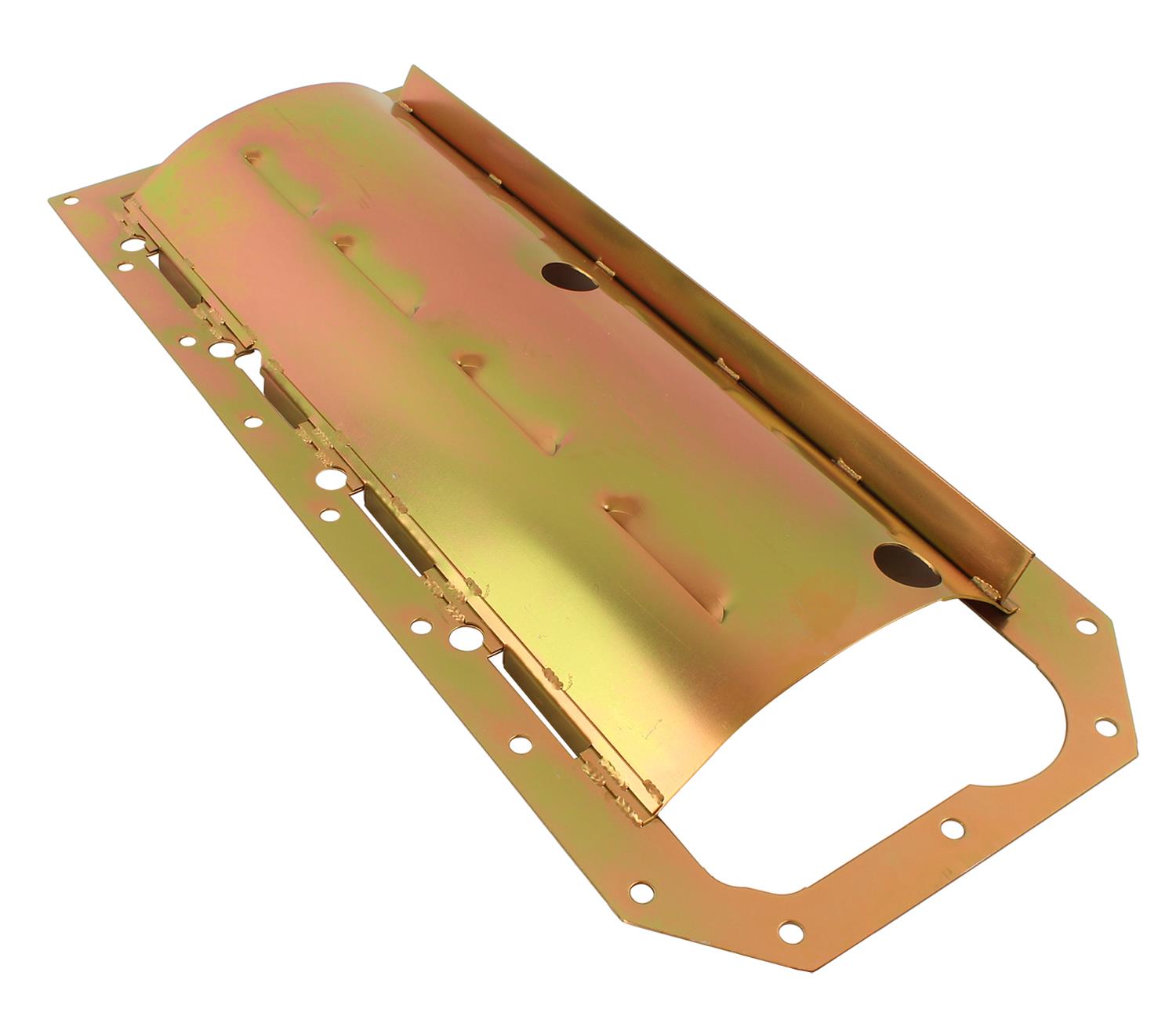 Milodon Windage Trays for 2015-2023 CHALLENGER, CHARGER, 2021-2024 DURANGO - 32011 Tray, Mopar Hellcat Drag Pak, Louvered, Gold Iridite, Each