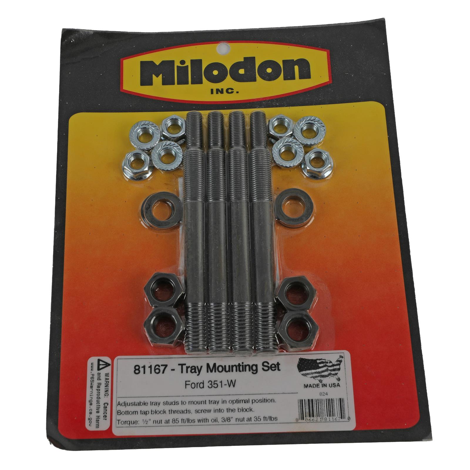 Milodon 81167 Milodon Windage Tray Stud Kits | Summit Racing