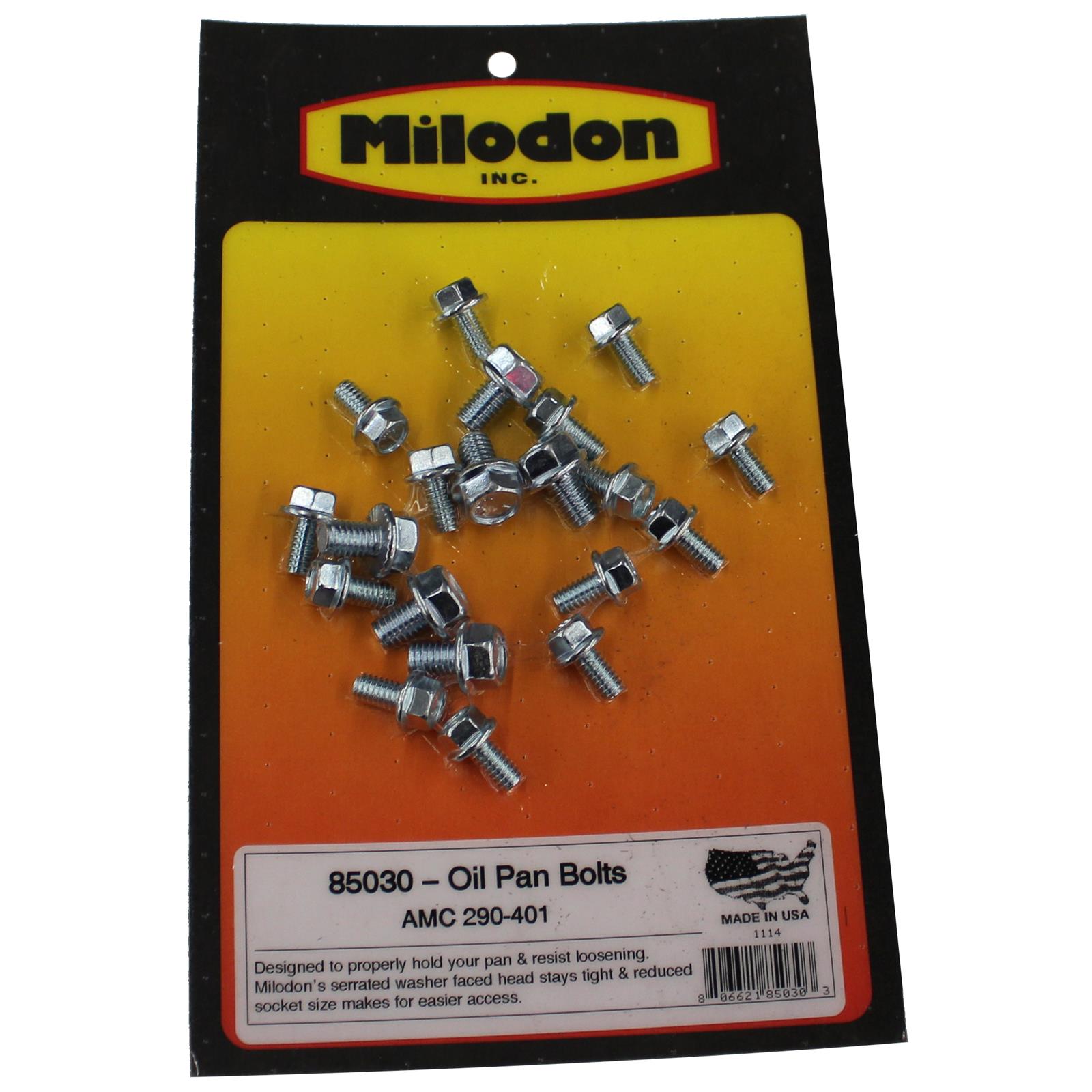 Milodon 85030 Milodon Oil Pan Bolt Kits Summit Racing