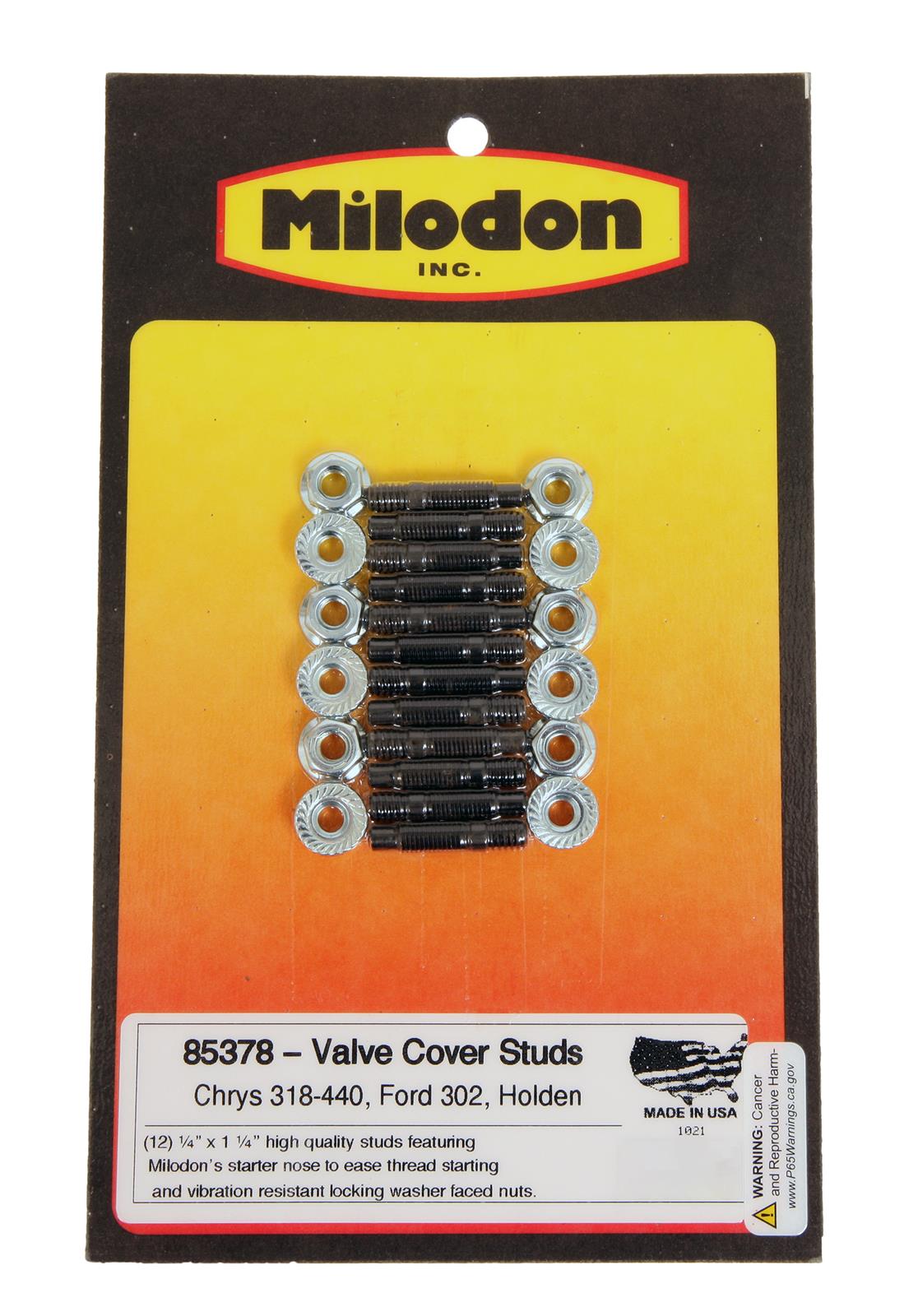 Milodon 85378 Milodon Valve Cover Stud Kits Summit Racing