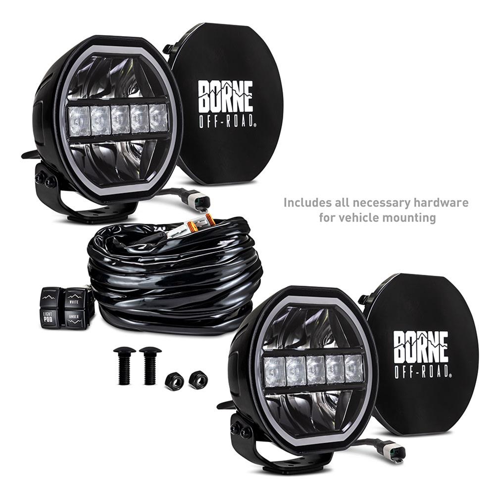 Borne Off-Road Light (Kit of 2) 7in Round thumbnail 4