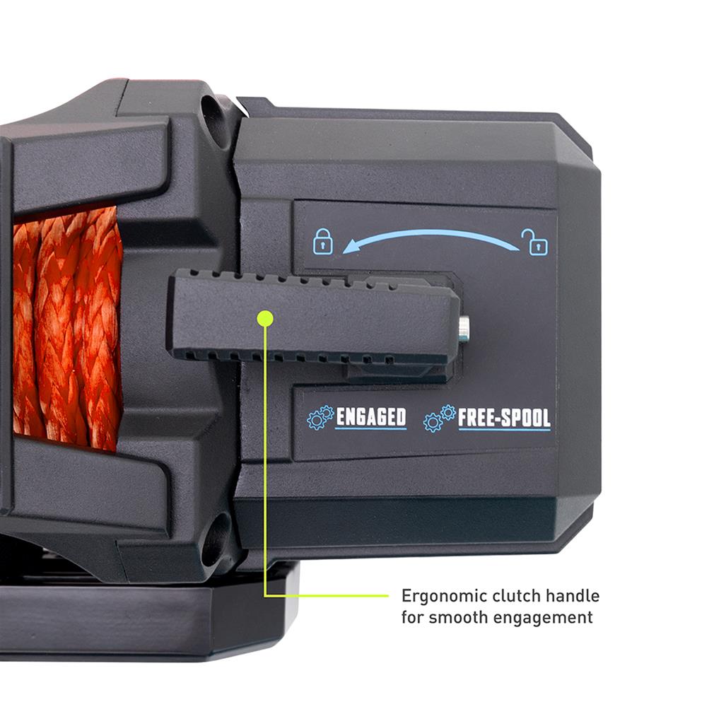10,000 lbs. Borne Off-Road 10k Winch BNWN-10-SOR Winch, Electric, lb. Rating, 12 V, Hawse Fairlead, 3-Stage Planetary Gear, Orange Synthetic Rope, 3/8 in. Diameter, Wired/Wireless Remote, Each thumbnail 9