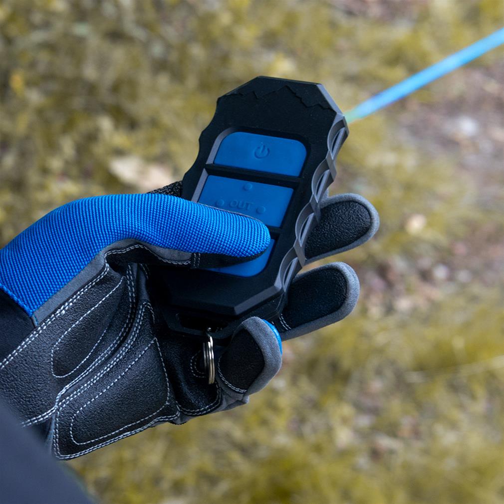 12,000 lbs. Borne Off-Road 12k Winch BNWN-12-SBL Winch, Electric, lb. Rating, 12 V, Hawse Fairlead, 3-Stage Planetary Gear, Blue Synthetic Rope, 3/8 in. Diameter, Wired/Wireless Remote, Each thumbnail 8